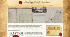 Desktop Screenshot of prestigeestateservices.com