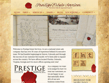 Tablet Screenshot of prestigeestateservices.com